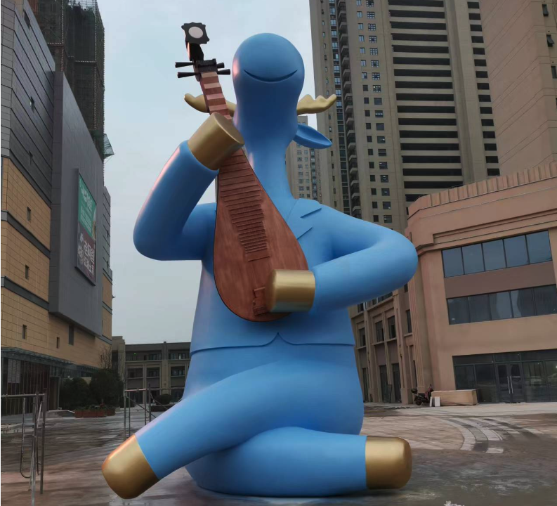 福“鹿”禄雕塑